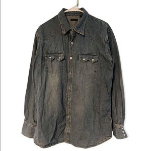 Vintage Double Breasted Denim Shirt